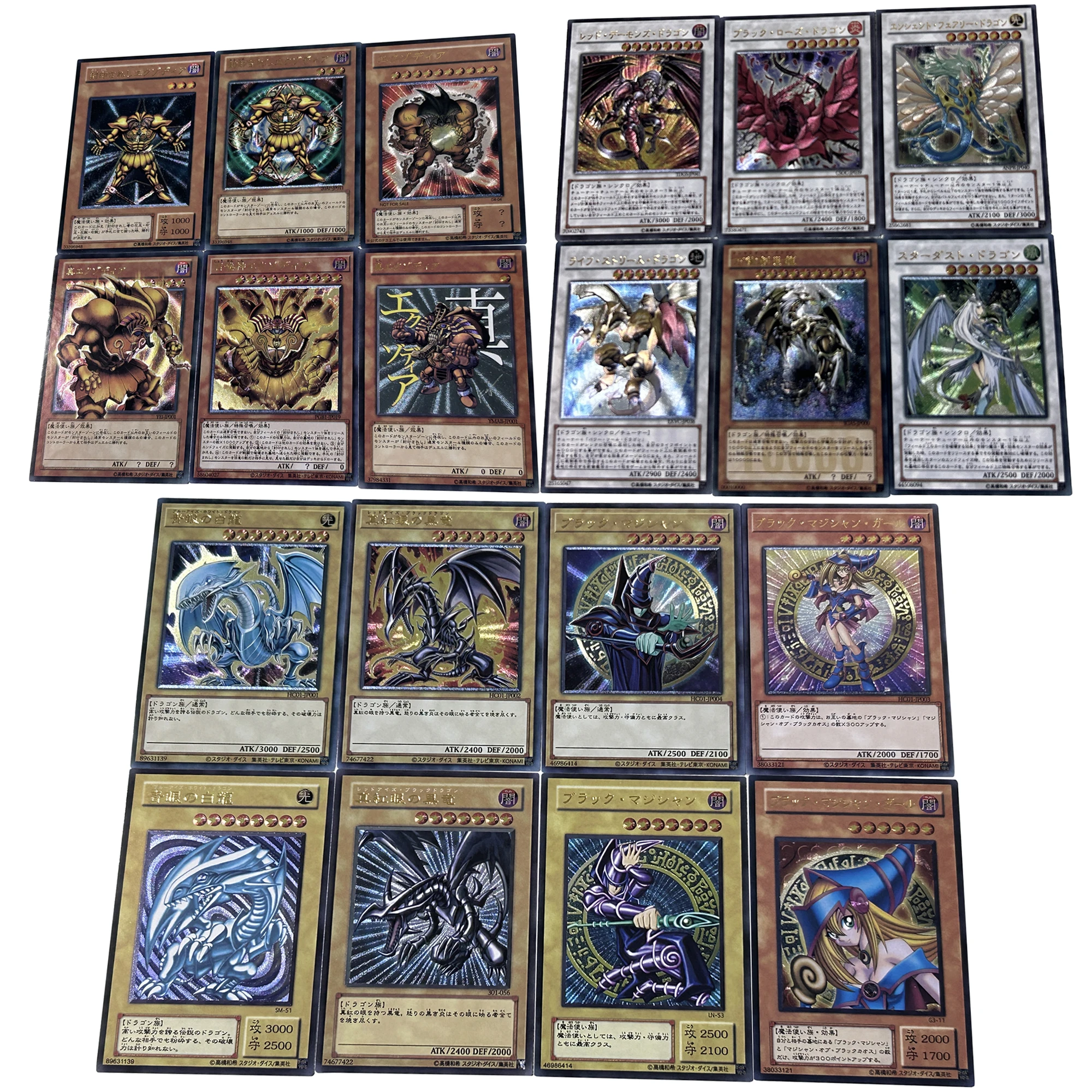 Nuovo Yu-Gi-Oh! Flash Card Blue-Eyes White Dragon Red-Eyes Black Dragon Dark Magician Exodia Gift Toy Game Carte Da Collezione Anime