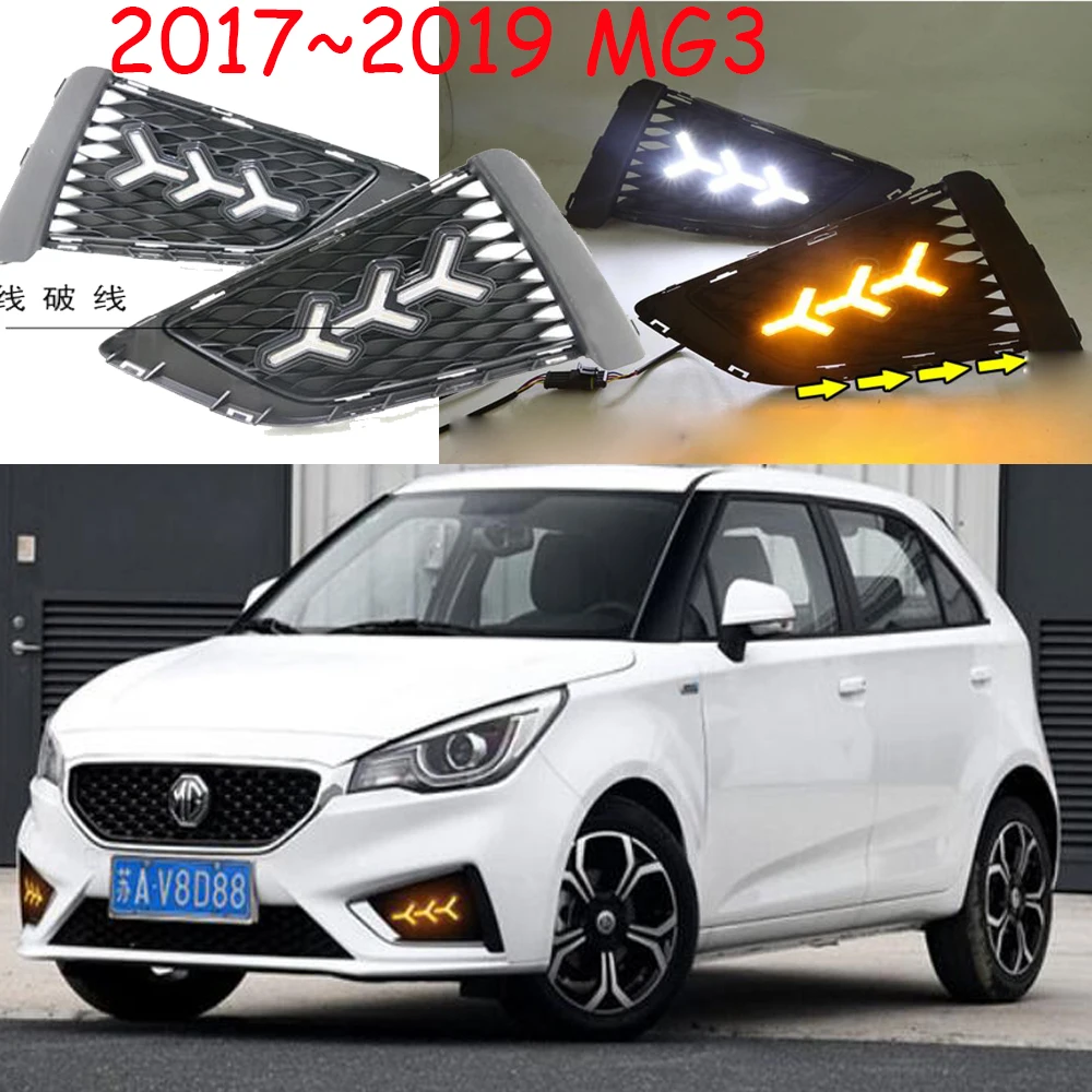 

1set car bumper headlight for MG3 daytime light MG 3 2017~2019y DRL car accessories LED headlamp for mg3 fog light