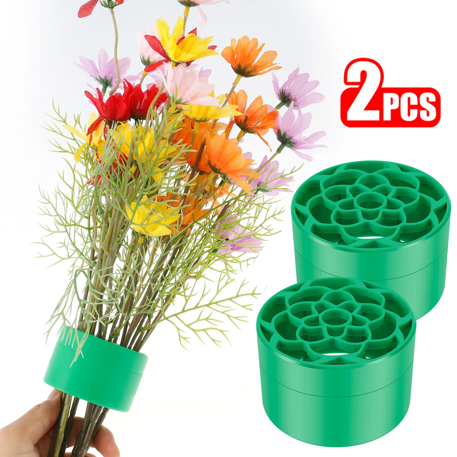 

2PCS Flower Arrangement Spiral Stem Rack DIY Flower Arrangement Vase Spiral Flower Stem Rack Reusable Flower Bouquet Arranger