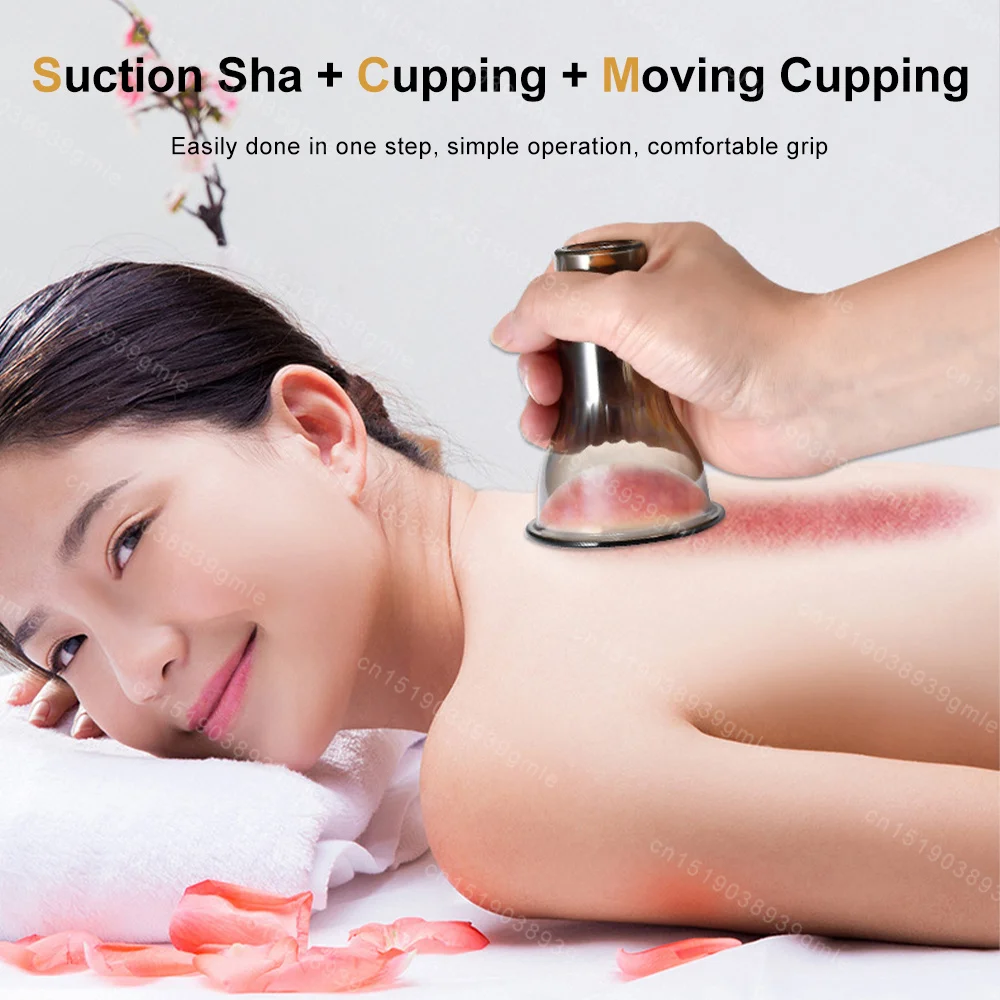 Description Picture 2 of itemGua Sha Vacuum Massage Jars Suction Cups Vacuum Cupping Glasses Anti Cellulite Fat Burner Cupping Therapy Set Ventosas Slimming