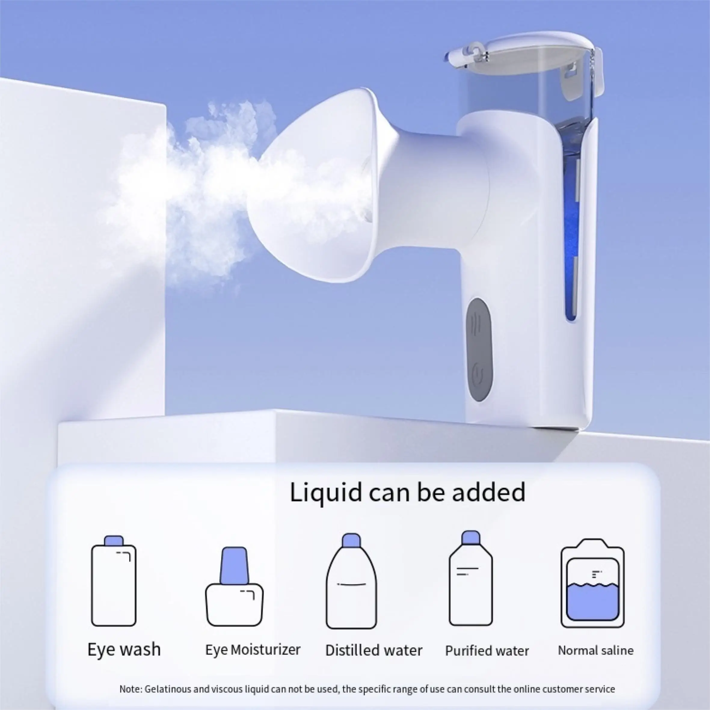 New Nano Sprayer Hot Cold Eye Facial Vaporizer Mini Portable 15ML Face Steamer for Eyes Warm Care Facial Cool Moisture