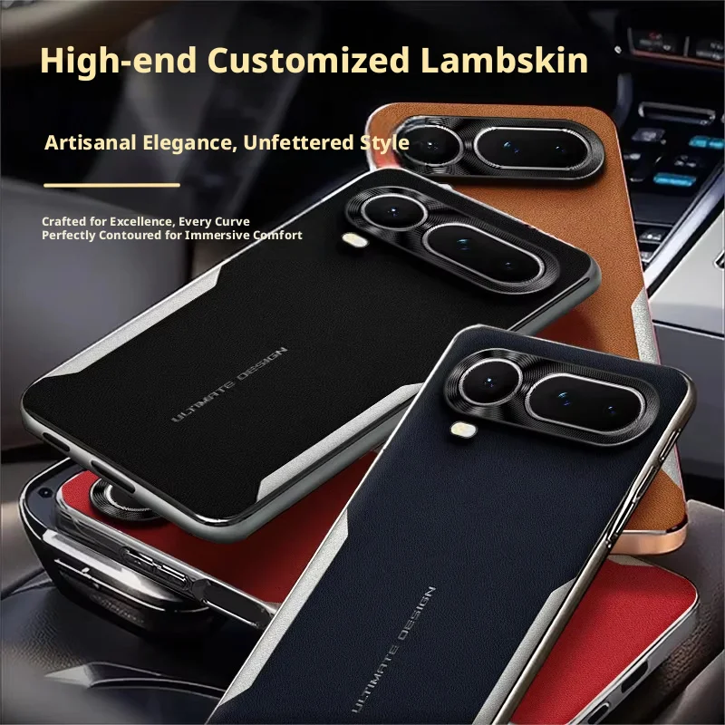 Elegant Air Leather Case - Anti-Fingerprint, Wear-Resistant, Impact-Resistant, with Lens Coverage