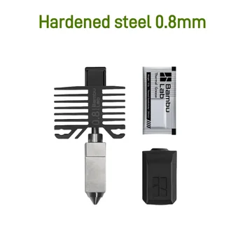 Kit Hotend Original Série X1/P1 com Bico de Aço Temperado 0.2/0.4/0.6/0.8mm para Impressoras 3D Bambu Lab X1C X1 P1P P1S 6