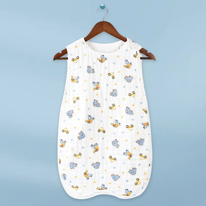 bed in a bag Kangobaby #My Soft Life# Summer Cute Cool Vest Style Baby Sleeping Bag 100% Muslin Cotton Infant Envolope Clothes Newborn Wrap white bedding