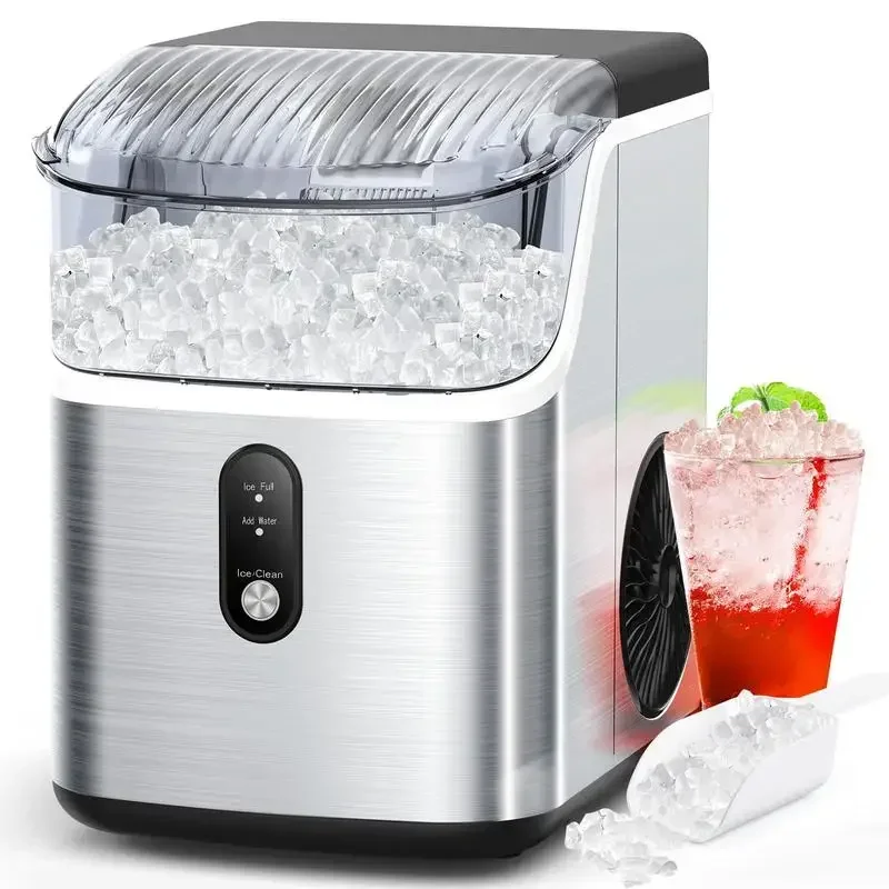 COWSAR Nugget Ice Maker Countertop, Soft Chewable Nugget Ice Cubes Machine, One-Button Quick Making 34Lbs/Day, Self-Cleaning