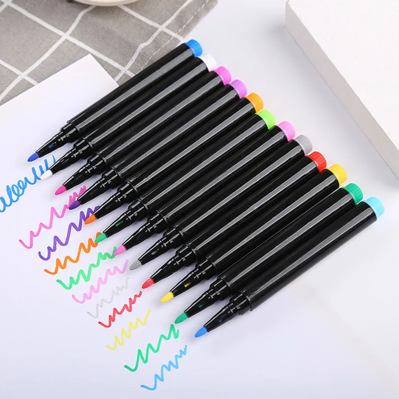 12 Pcs School classroom Whiteboard Pen Dry White Board Markers Marker Eraser Student drawing pen