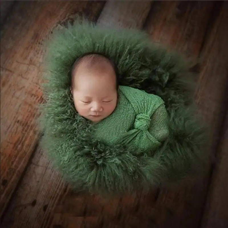 Wool Blanket Newborn Baby Photography Backdrop Soft Australasian Wool Mat Basket Filler Photo Props Hand Made baby photography props baby blanket backdrop