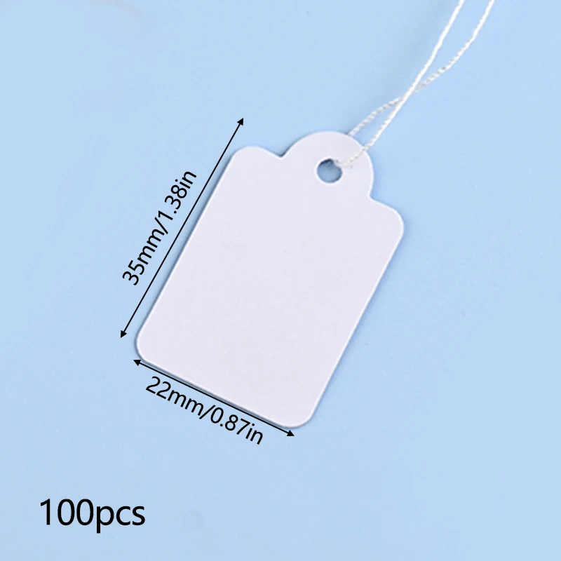 Price Label Stickers Kraft Paper Tags 100Pcs Rectangular Price Label Tags