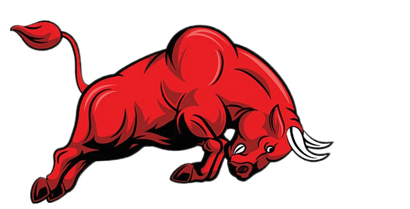 17Cm * 10Cm Per Bull Red Jumps Car Sticker Accessori Per Auto Pvc