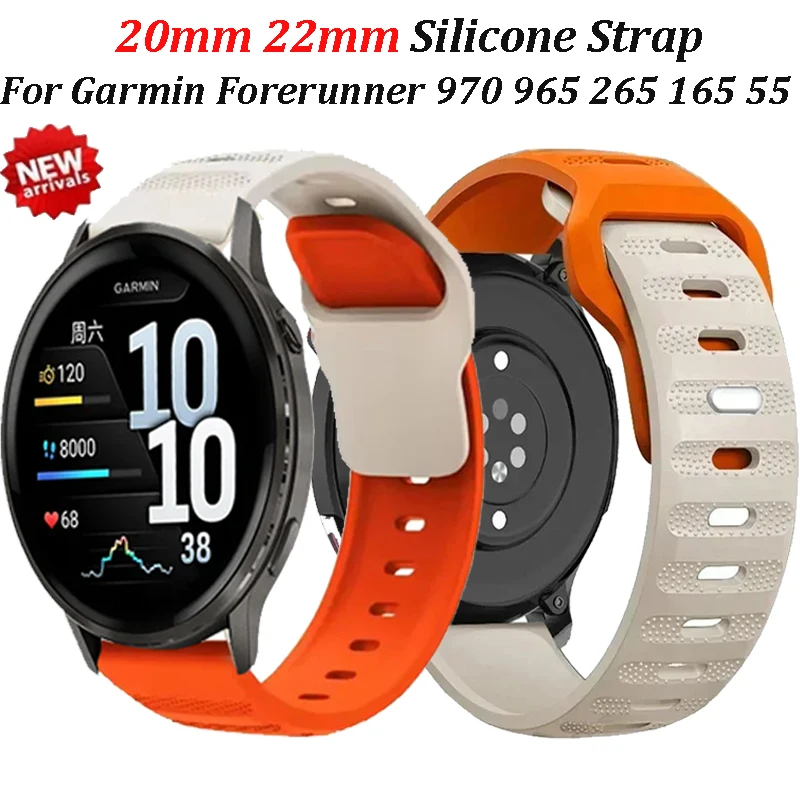 Versatile Silicone Watch Strap - 22mm/20mm - Multiple Models & Sizes