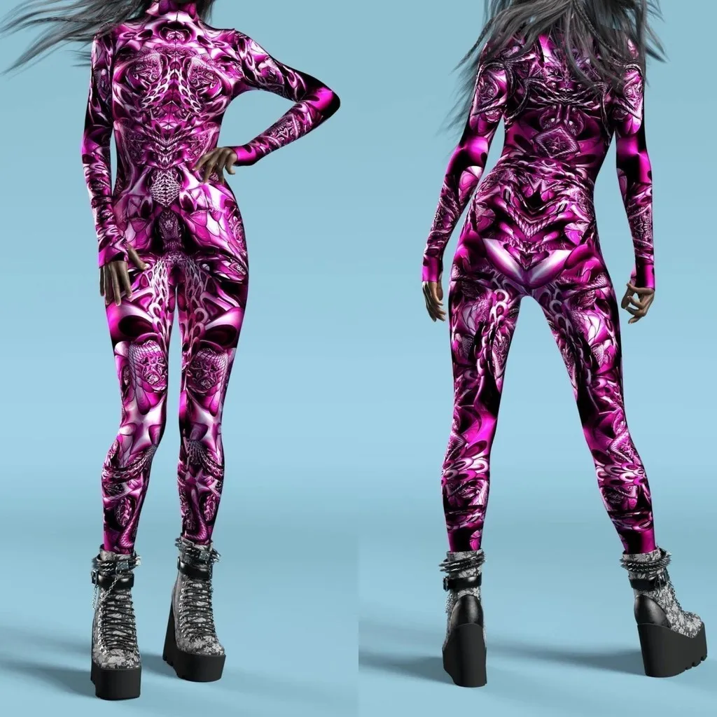 

Унисекс, кибер-панк, 3D цифровая печать, Хэллоуин, вечерние, одежда для ролевых игр, женский и мужской костюм для косплея, карнавальный комбинезон