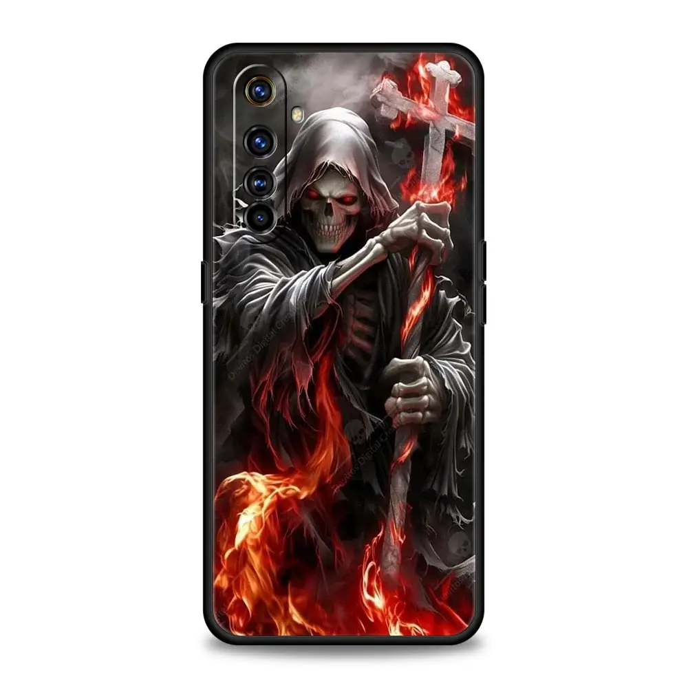Grim Reaper Skull Design Phone Case Cover