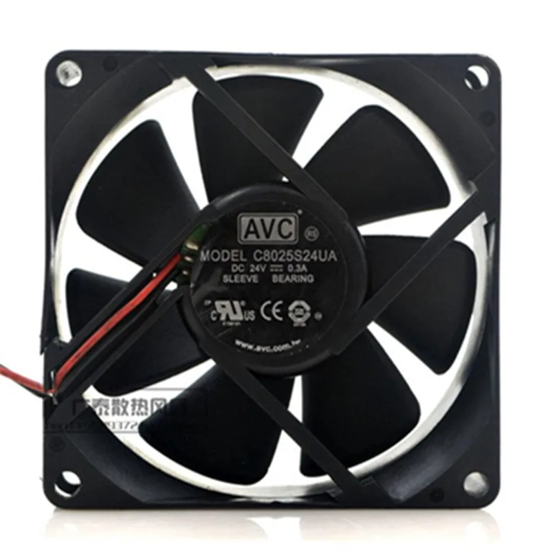 ���� ��� �ð� ��ǳ��, AVC C8025S24UA, DC 24V, 0.3A, 4000RPM, 8cm 8025, 80x80x25mm