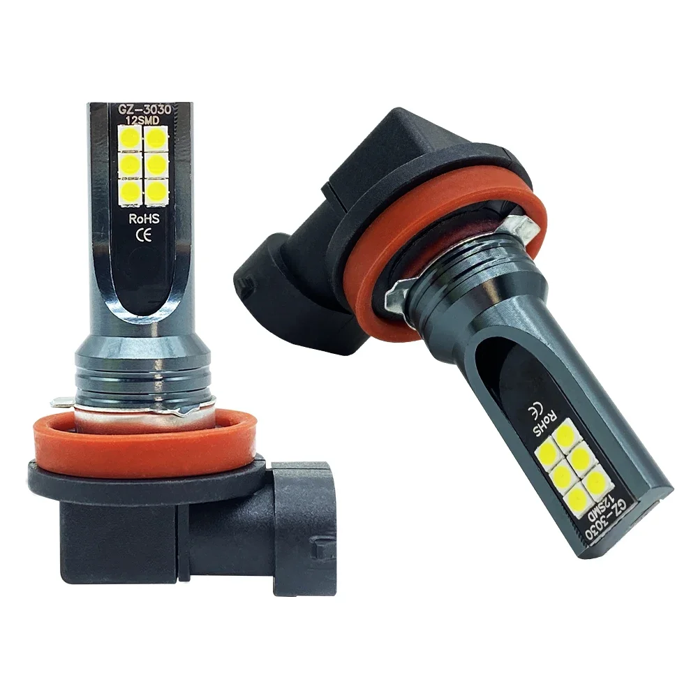 LED Headlight Fog Light Bulbs 2Pcs 9005 9006 H11 H8 H9 H10 H1 H3 H4 H7 6000K 8000LM 80W 12V