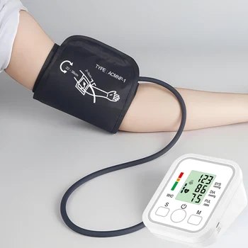 Kit de teste de pressão arterial monitor bp braço superior tonômetro automático digital esfigmomanômetro pulso dispositivo médico 1