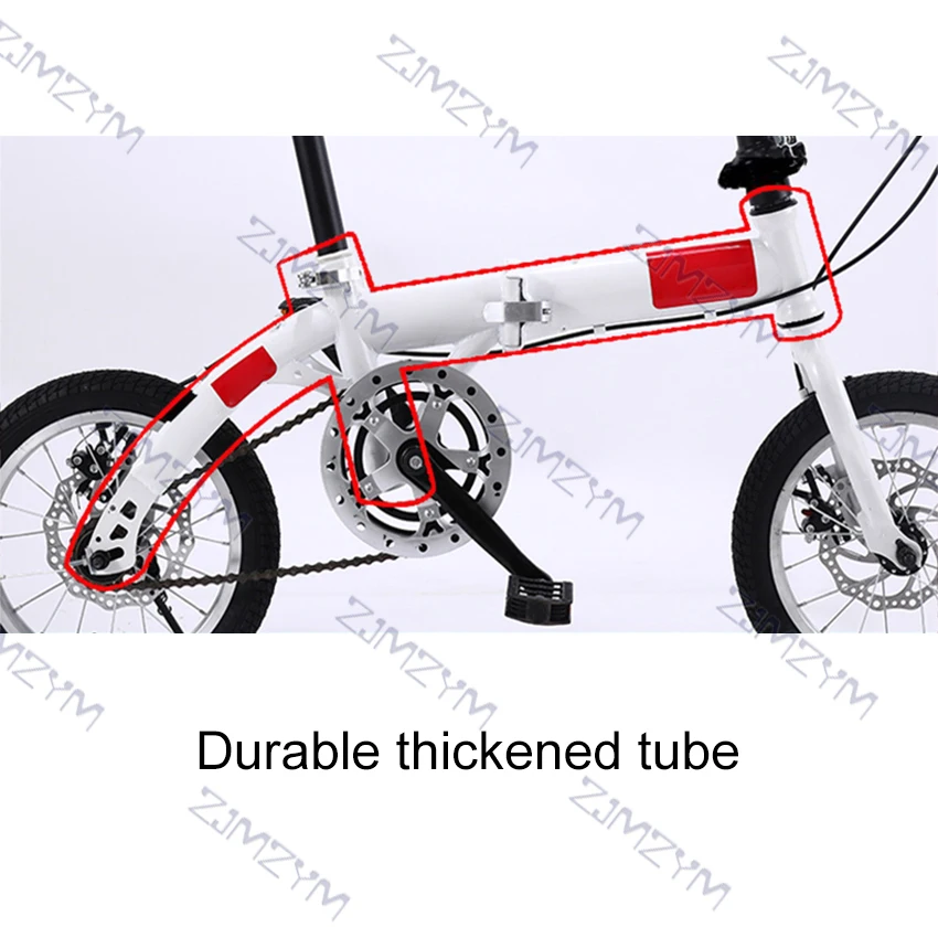 14 Inch Foldable Ultra-Light Bicycle Single/Variable Speed Portable Mini Bicycle Non-Slip Road Bike for Adult Children Student