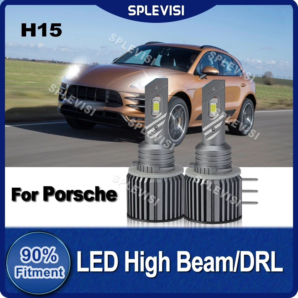 

Replace LED Headlamp High Beam/DRL Day Running Light H15 Bulbs For Porsche Macan 95B 2014 2015 2016 2017 2018 2019 2020 2021