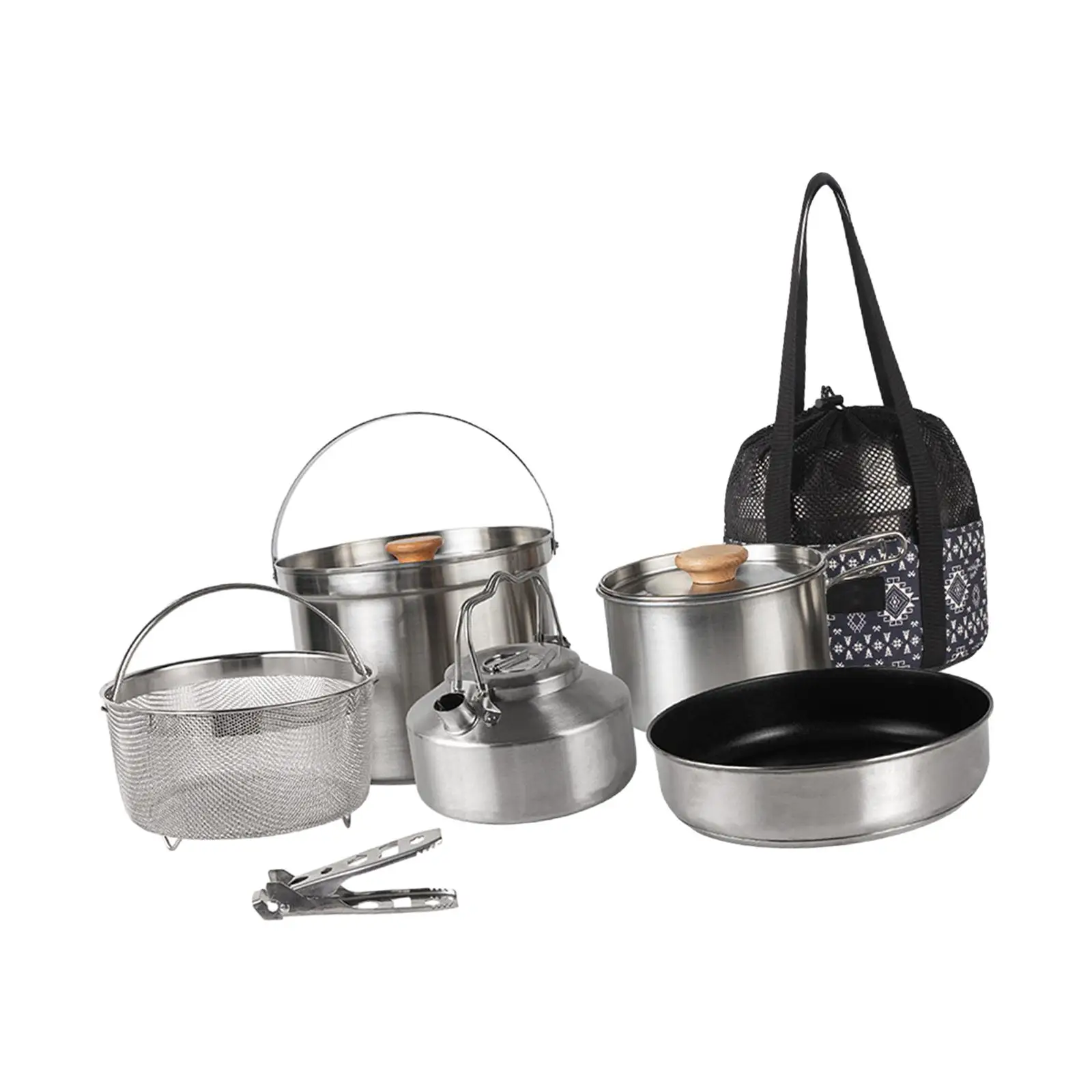 

Pan Kettle Portable Camping Cookware Set for Backpacking Hiking Travel