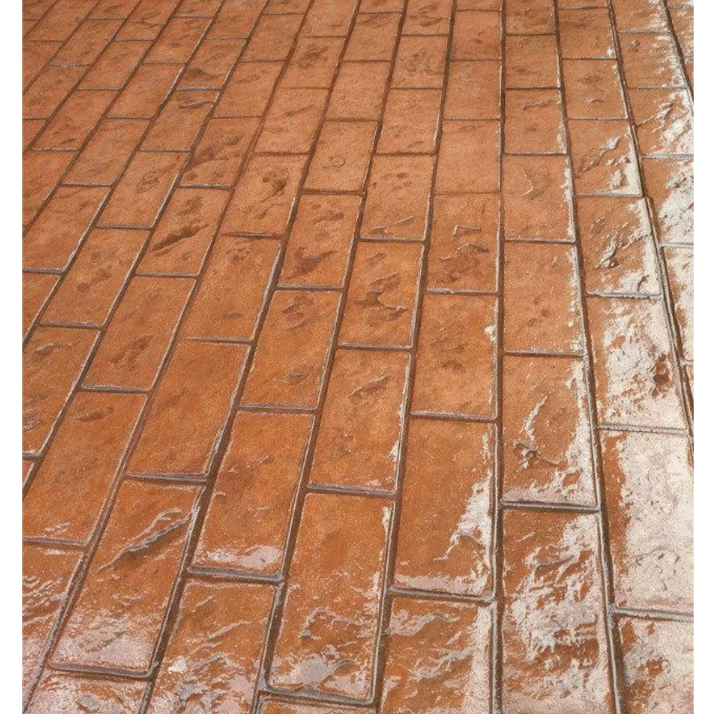 Fan-shaped Concrete Stamp Mat, Compression Molding Material, Cement Printing, Construction, Stone Pattern