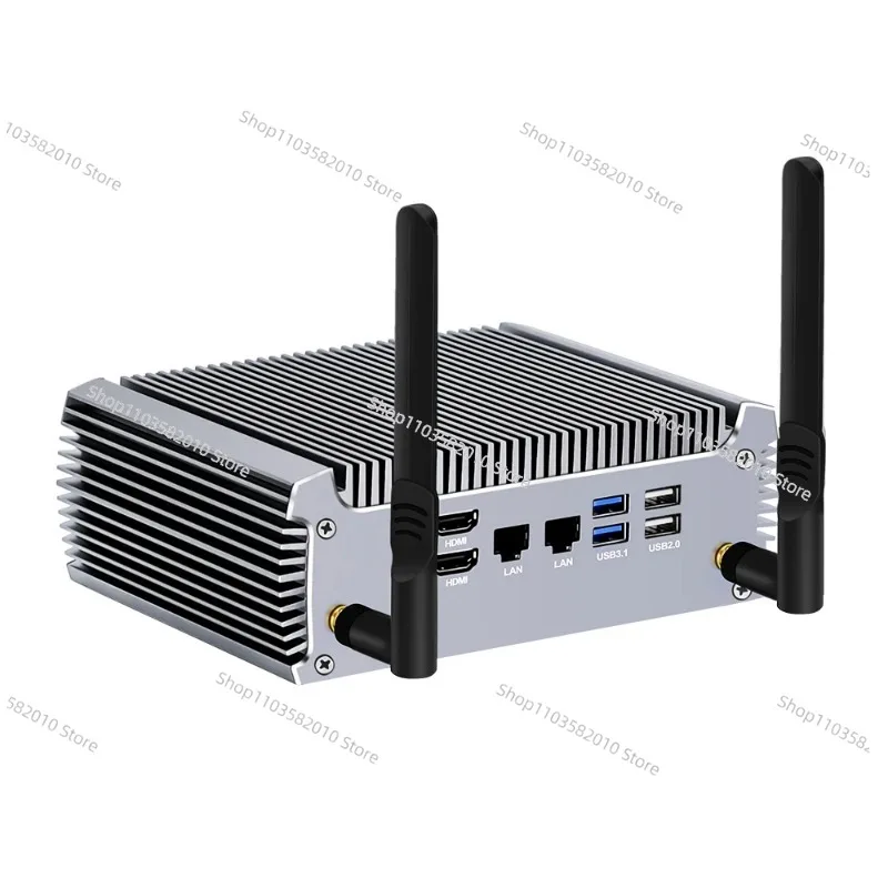 팬리스 미니 PC, AMD Ryzen 7 7730U / Ryzen 9 4950U / Ryzen 5 5600U 베어본, 듀얼 LAN 및 2개의 4K 디스플레이 지원