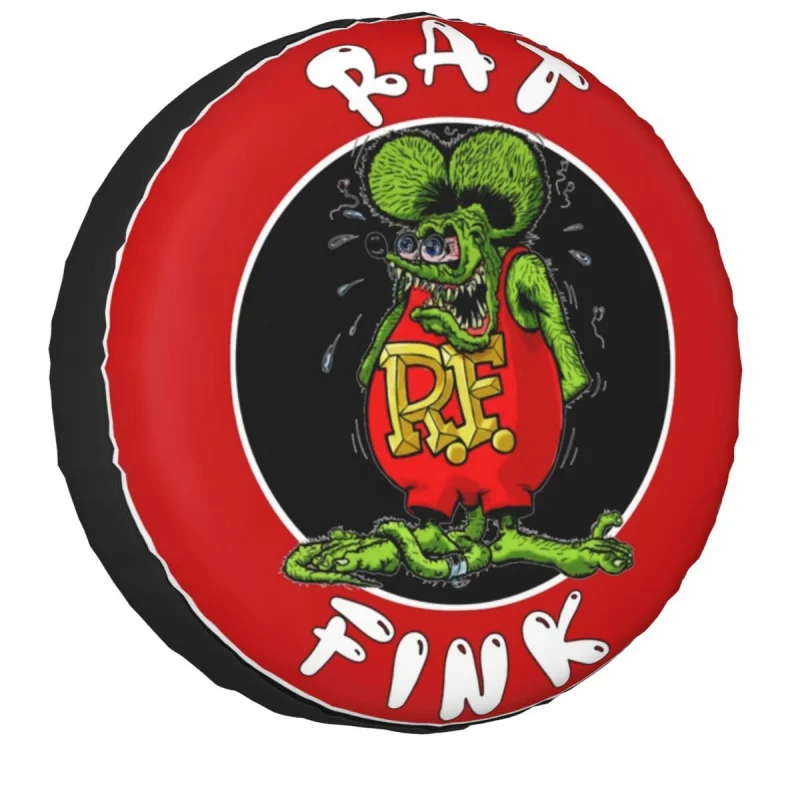 

Anime Cartoon Rat Fink Spare Tire Cover Bag Pouch for Suzuki Mitsubish Dust-Proof Car Wheel Covers