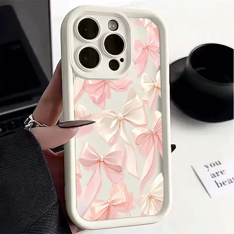Elegant Pink Bow Matte Cover