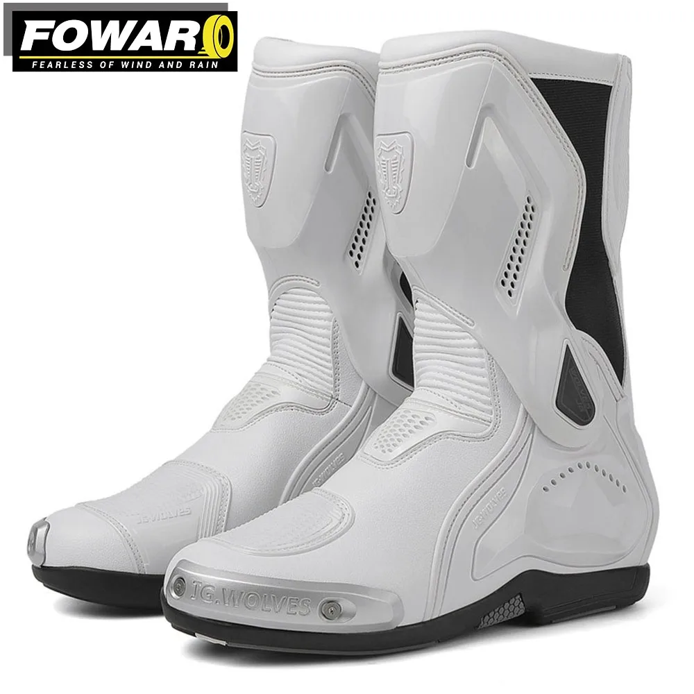 

Four Season Style Wear Resistant Motorboats Balance Racing Shoes Waterproof Botas Motocross Portability Road Cycling Boots