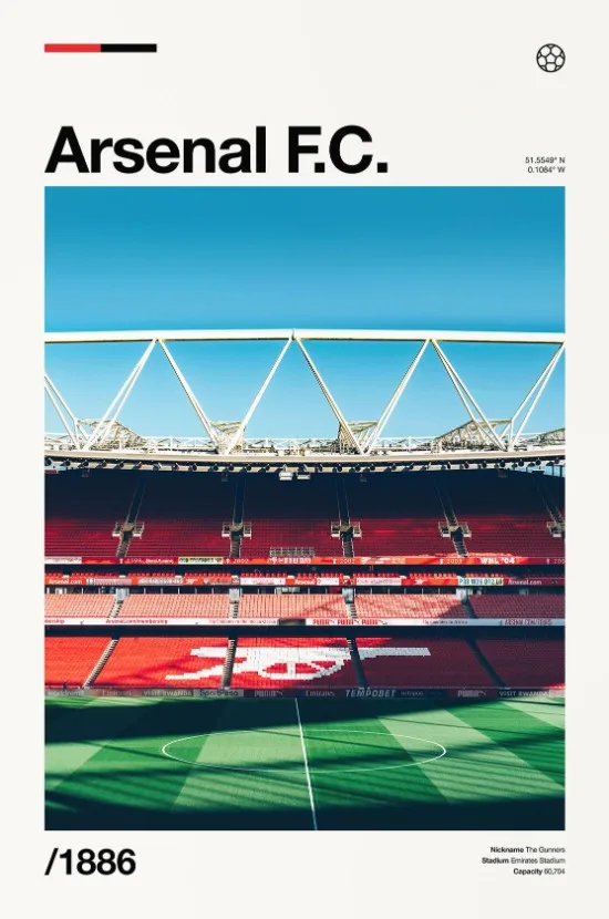 Stadium Football Fans Minimalist Canvas Wall Art Decor Poster