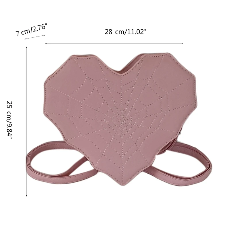 Heart Shaped Crossbody Bag for Girl Women Versatile Fashion Trendy Leather Bag