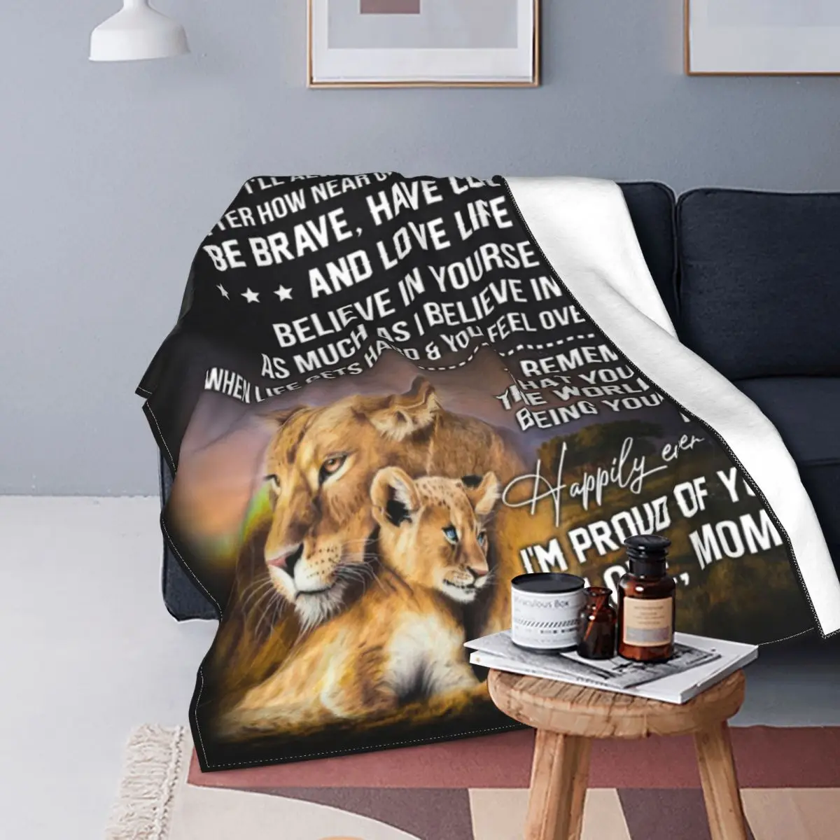 

To My Son, I Am Proud of You. Flannel Blanket, Positive Encouragement and Love Letter, Sofa Bed Linen, Sofa Bed Cover Blanket