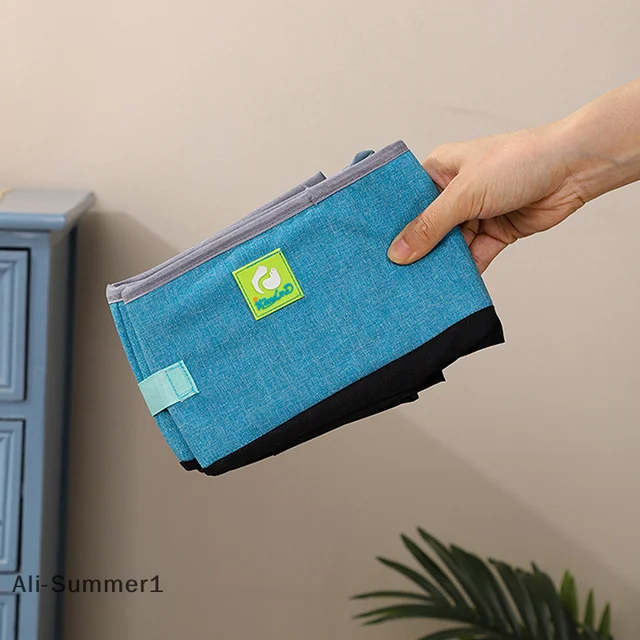 【E】Folding Cat Litter Box Portable Waterproof Oxford Cloth Cat Litter Box Cat Toilet Cleaning Basin Supplies Pet Toilet 4