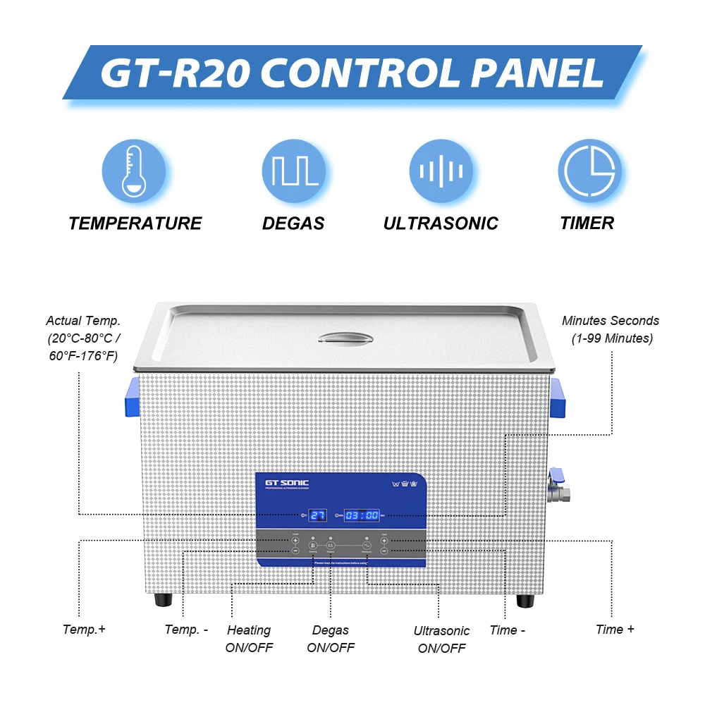 GTSONIC Ultrasonic Cleaner - 2L to 27L Digital Ultrasound Bath with Big Sale Price Description Image.This Product Can Be Found With The Tag Names Digital ultrasonic cleaner 6l, Ultrasonic cleaning machine 3l, Ultrasonic cleaning machine 6l