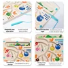 Children's maze toys, magnetic walking beads game, early education with pen training, math color cognitive classification 4