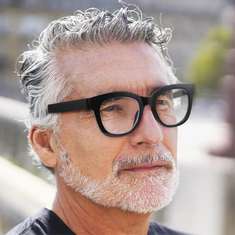 

Spring Hinge Reading Glasses For Women Men Blue Light Blocking Square Oval Frame Presbyopic Eyeglasses Prescription Lens