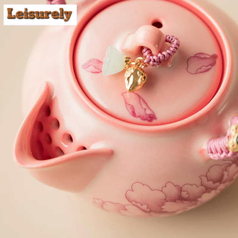 175ml Fenru Kiln Pig Oil Frozen Hand Held Teapot Japanese Tea Infuser Pot Tea Brewing Kettle With Strainer Tea Items Decoration