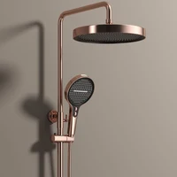 Rose Gold ก๊อกน้ําห้องน้ําร้อนเย็น Mixer อาบน้ําระบบอ่างอาบน้ํา Wall Mount รอบสปา Rainfall Luxury Shower TAP ชุด 2