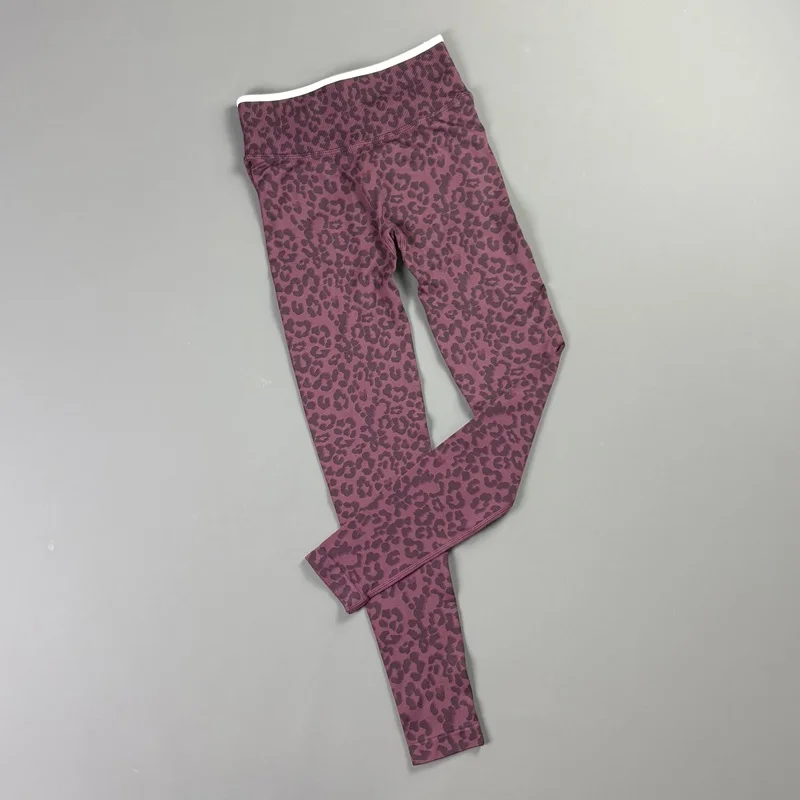 HISTELLO Leggings con stampa leopardata da donna, senza cuciture, con effetto push-up, per palestra, ciclismo, fitness, allenamento, sportivi - Image 5