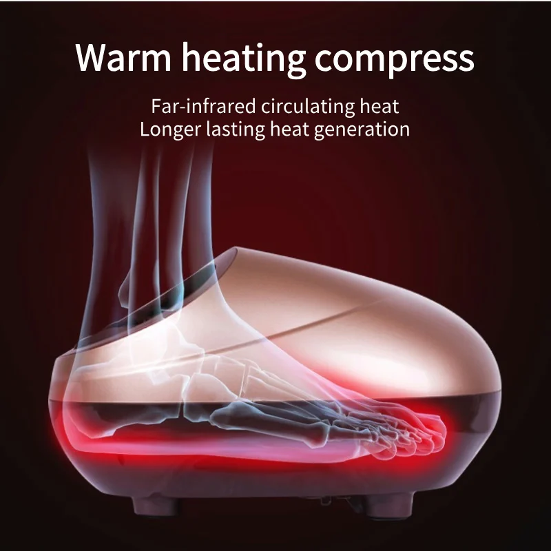 Electric Foot Massager with Heated Kneading Shiatsu for Relaxation