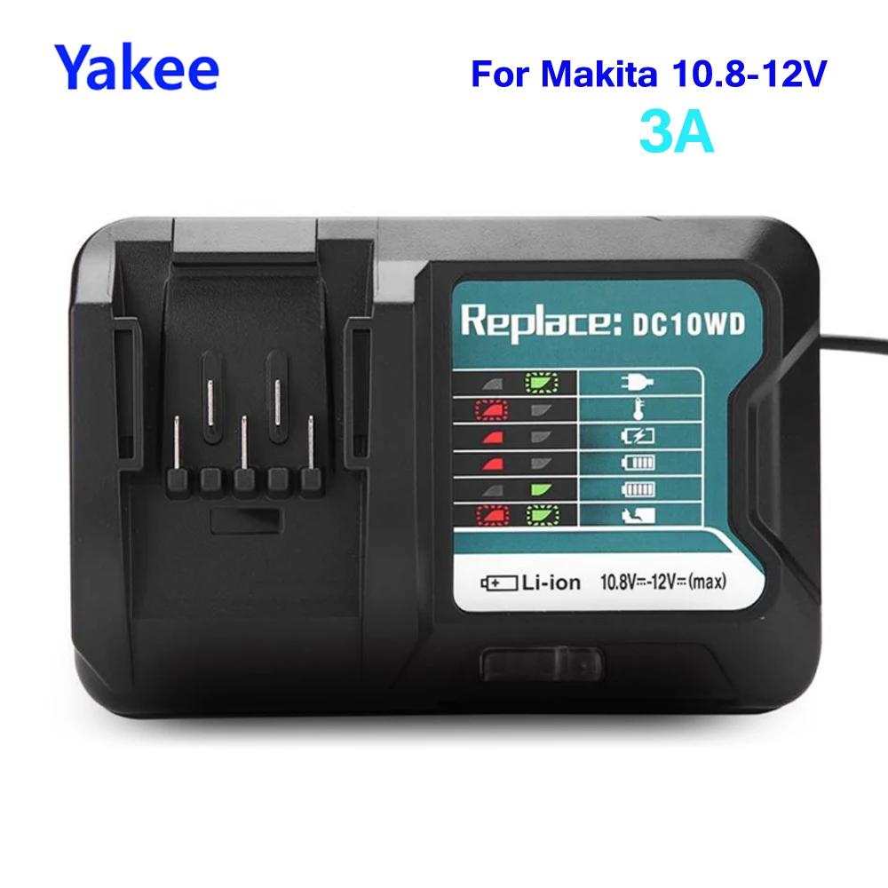 

Зарядное устройство для инструментов Makita, 10,8 В, 12 В, 3 А, 40 Вт, DC10WD