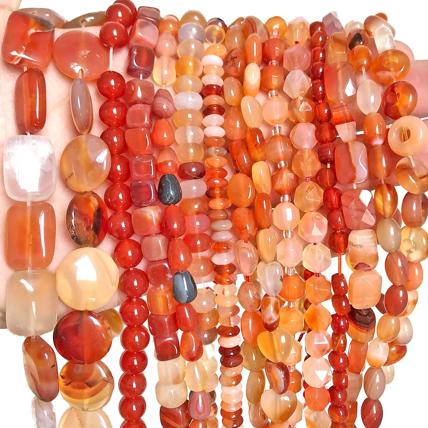 Collier Ras Du Cou En Pierres Naturelles - Agate Rouge, Cornaline, Hématite - Neuf Jamais Porté