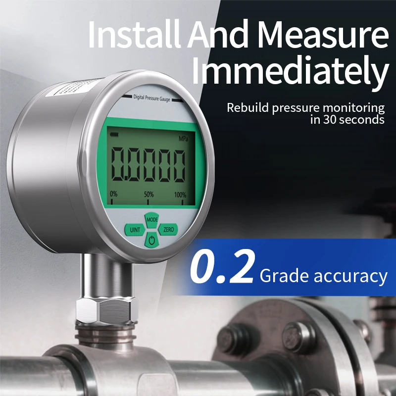 0-4Mpa 0-6Mpa 0-16Mpa 0-25Mpa 80mm Dial Radial เครื่องวัดความดัน NPT1/4 ด้าย Air/การใช้/น้ํา Machanical ความดัน Manometer 1