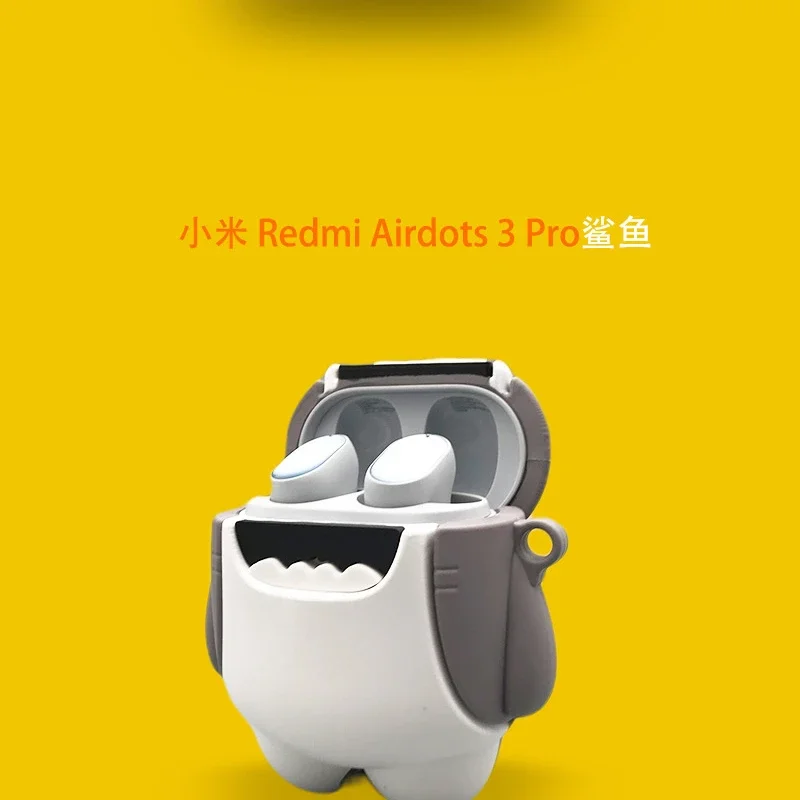 Силиконовый чехол для наушников Redmi Buds 3 Pro / Airdots 3 Pro, мягкий мультяшный чехол с крючком для Xiaomi, с поддержкой Bluetooth