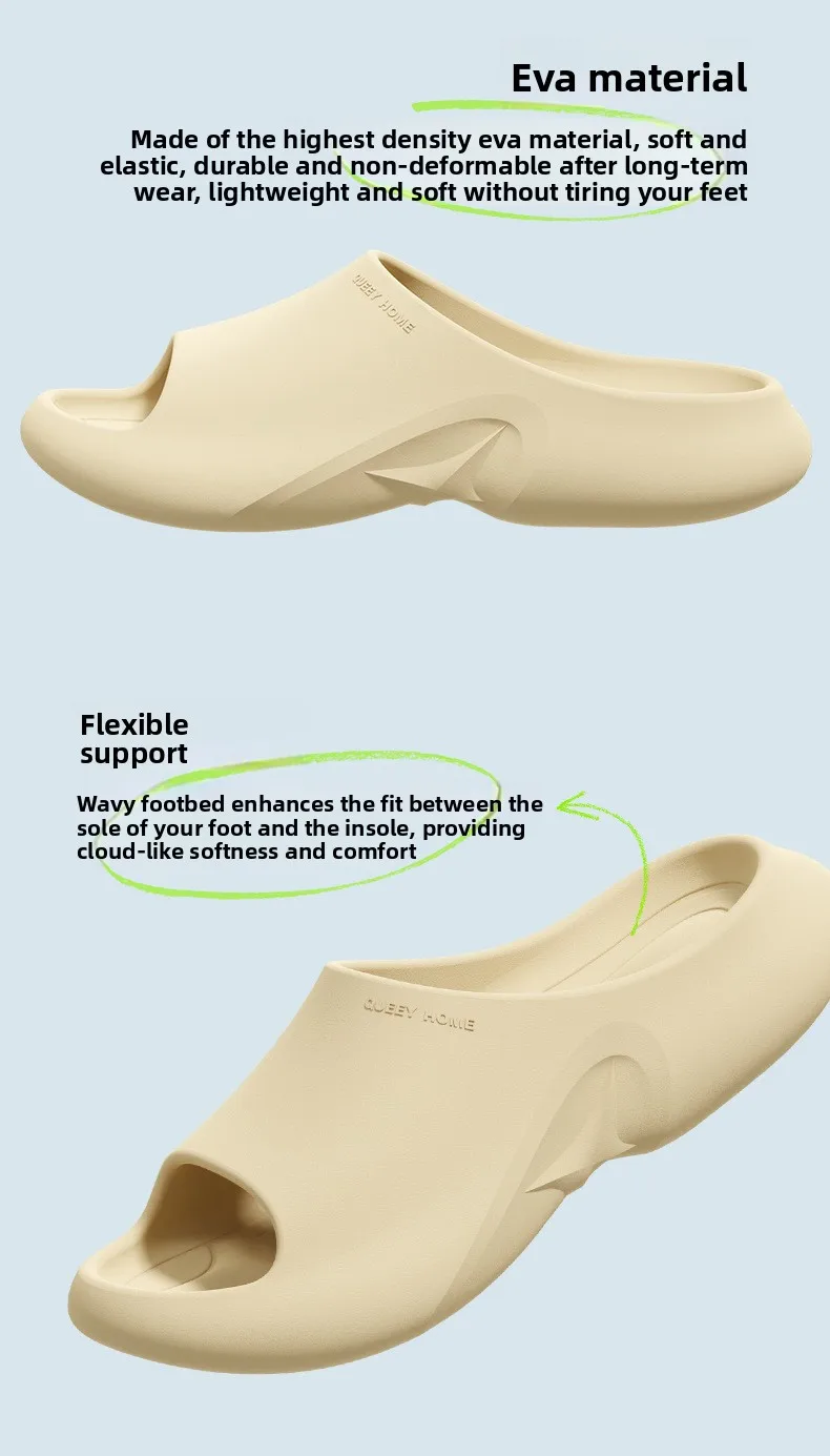 Neue Hausschuhe für Herren, Sommer-Outdoor- und Indoor-Badeschuhe, Rutschfeste Paar-Hausschuhe mit Dicker Sohle für Damen und Herren – Detail 6