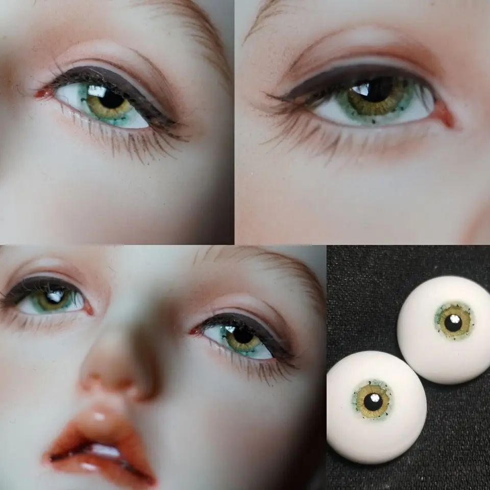 

Смоляные глаза 12 мм, кукольные глазки с зелеными глазами, аксессуары для кукол 1/6 1/4, шарнирные куклы «сделай сам», глазные яблоки ручной работы