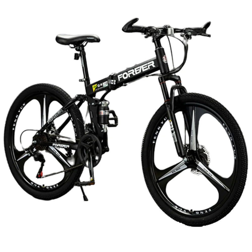Folding Bicycle Mountain Bike Dual Shock Absorption Integrated Disc