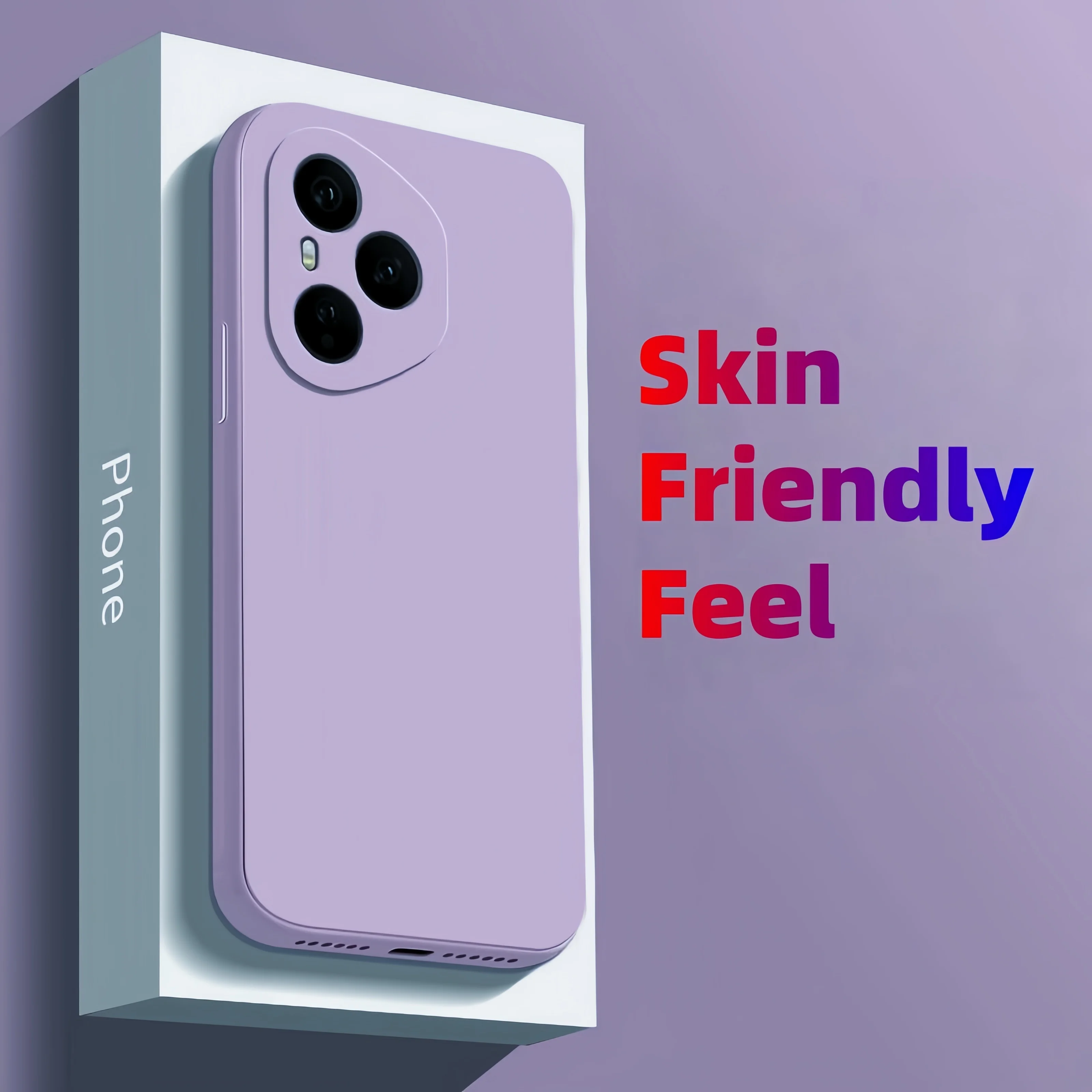 Noble Fashion Solid Colour Shockproof Protective Liquid Silicone Phone Case