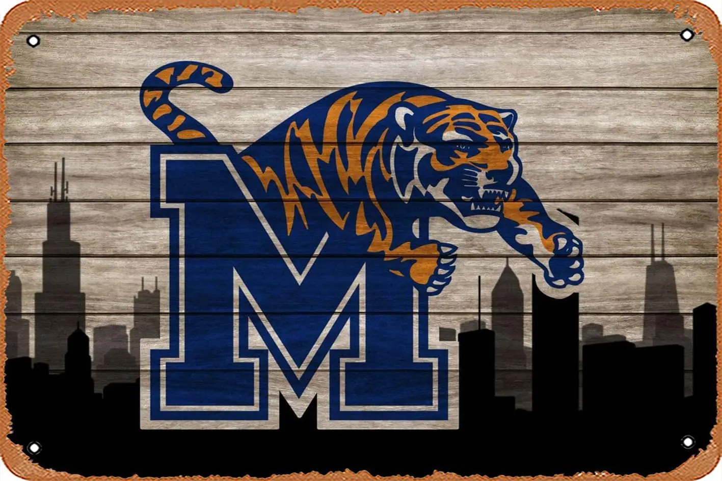 Металлические знаки Mirace-Тигры-8x12 винтажная Оловянная пластина