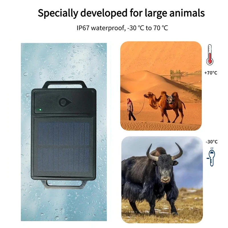 H502 GPS Pet Tracker Quality Intelligent Waterproof Solar Energy Electronic Cattle Sheep Positioning Locator Android Compatible