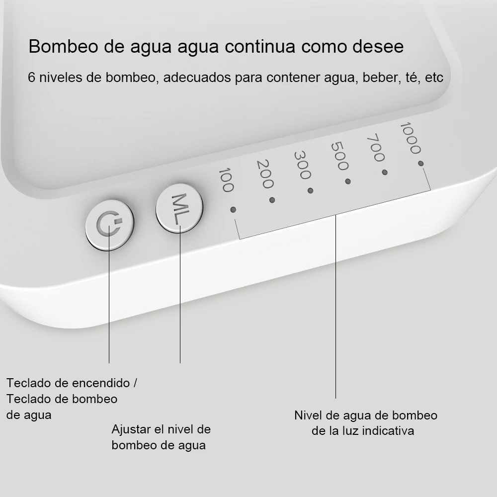 Bomba de galón de agua eléctrica, dispensador automático de botella de agua, escritorio, T30, recargable, con soporte