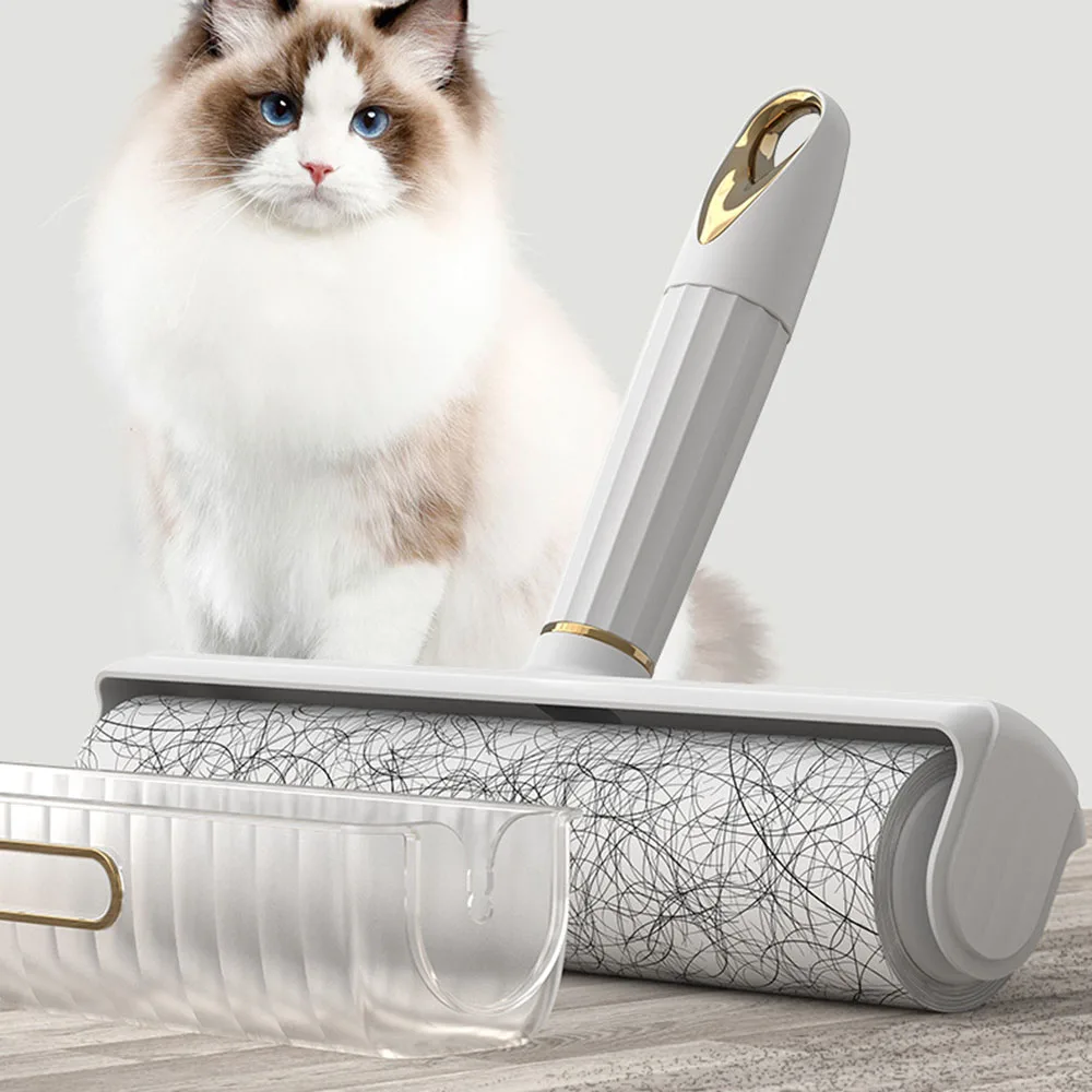 린트 리무버 롤러 Tearable 롤 종이 끈적 롤러 의류 청소 롤러에 대한 다기능 애완 동물 헤어 리무버 브러시